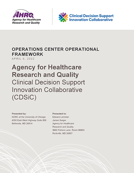 Operations Center Operational Framework document cover