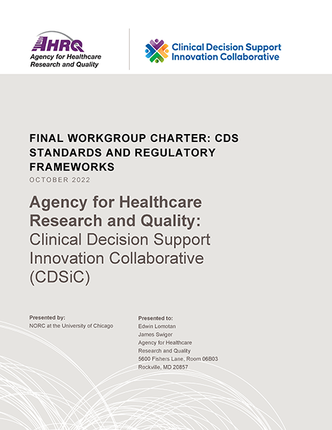 Standards and Regulatory Framework charter cover