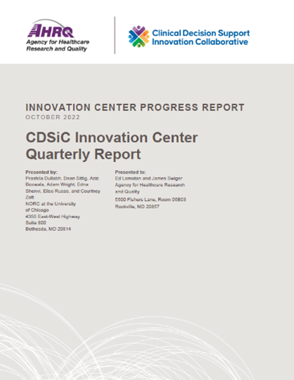 Innovation Center Quarterly Report, July to September 2022