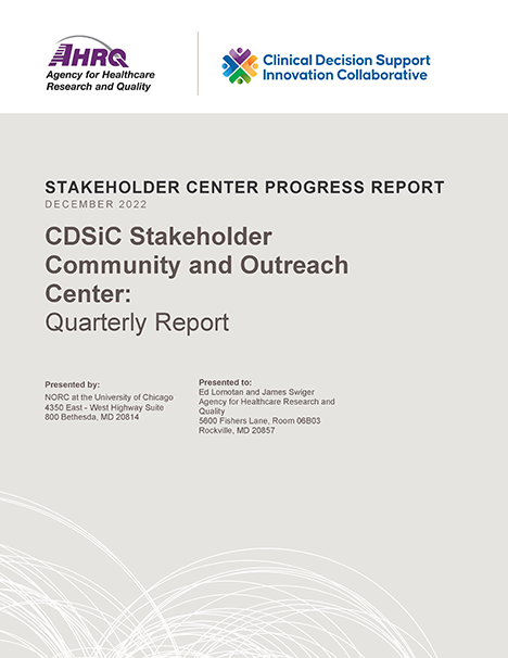 Stakeholder Center Quarterly Report Oct to Dec 2022