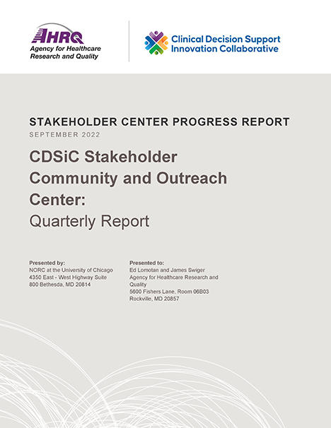 Stakeholder Center Quarterly Report July to Sept 2022
