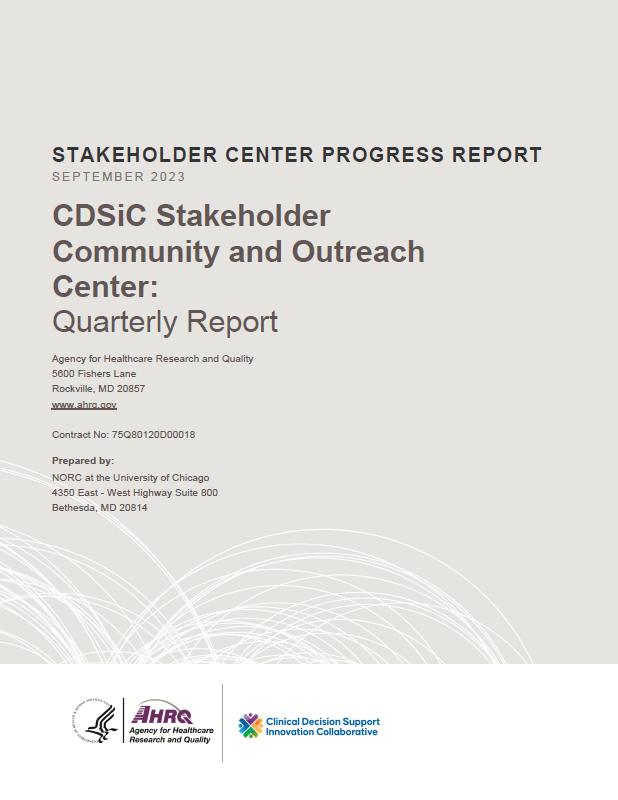 July 2023 Stakeholder Center report cover