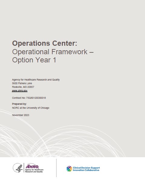 Operations Center Option Year 1 Operational Framework document cover