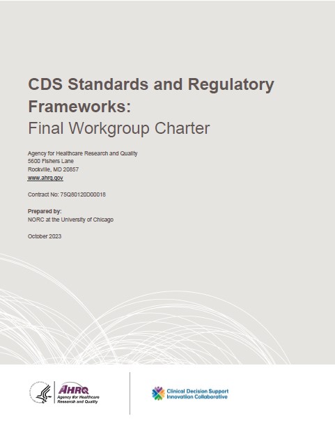 Standards and Regulatory Frameworks Workgroup Option Year 1 Charter document thumbnail