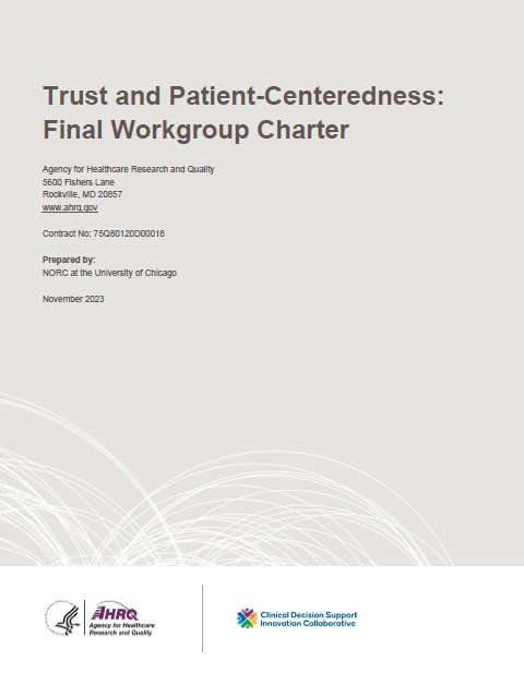 Trust and Patient-Centeredness Workgroup Option Year 1 Charter document thumbnail