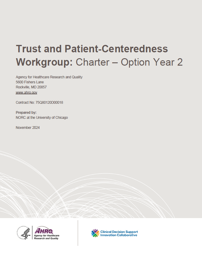 Trust and Patient-Centeredness Workgroup Option Year 2 Charter document thumbnail