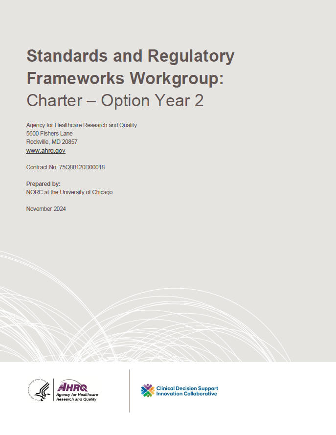 Standards and Regulatory Frameworks Workgroup Option Year 2 Charter document thumbnail