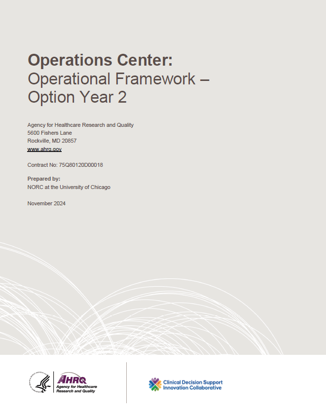 Operations Center Option Year 2 Operational Framework document cover